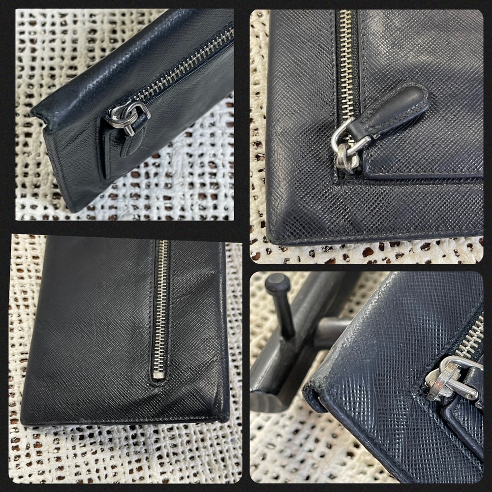 Prada Vitello Move Envelope Wallet in Black Saffiano Leather - Picture 13 of 16